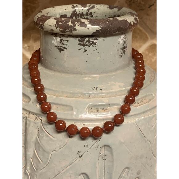 Whitney Kelly Necklace & Detachable Pendant Carnelian Agate Sterling Silver Vin. - Picture 11 of 16